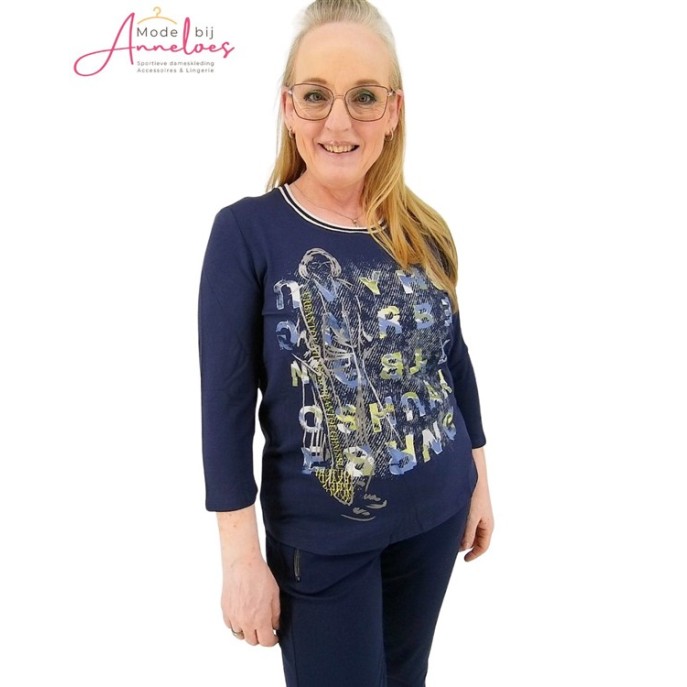Barbara Lebek shirt 40100052 opdruk Marine